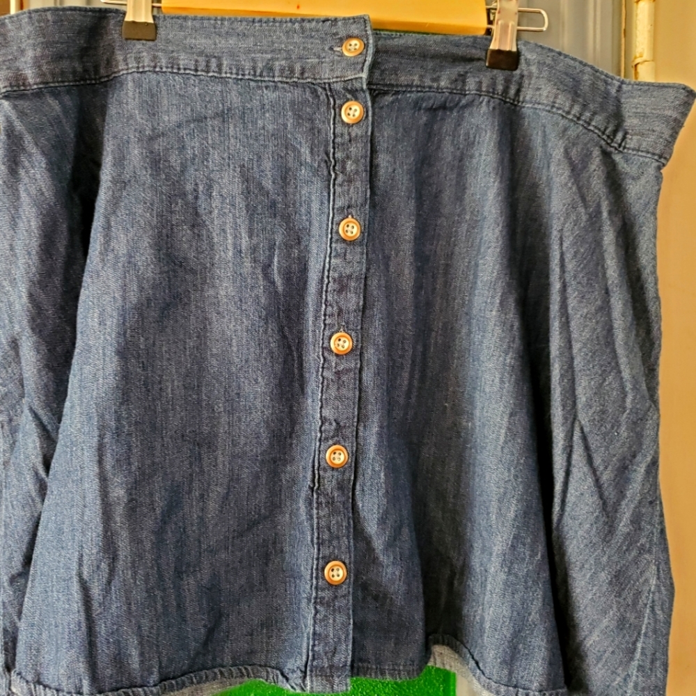 MERONA denim button up skirt